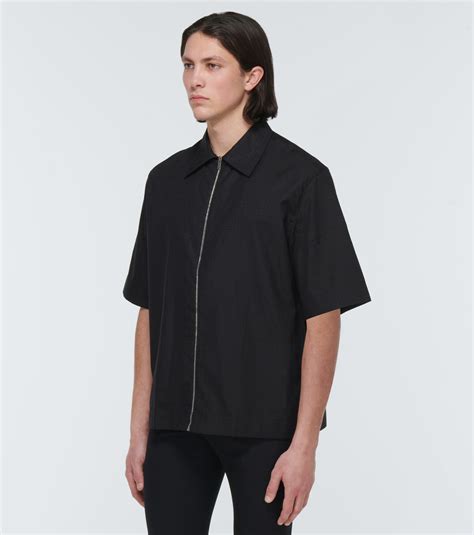 black givenchy bowling shirt|4G zip.